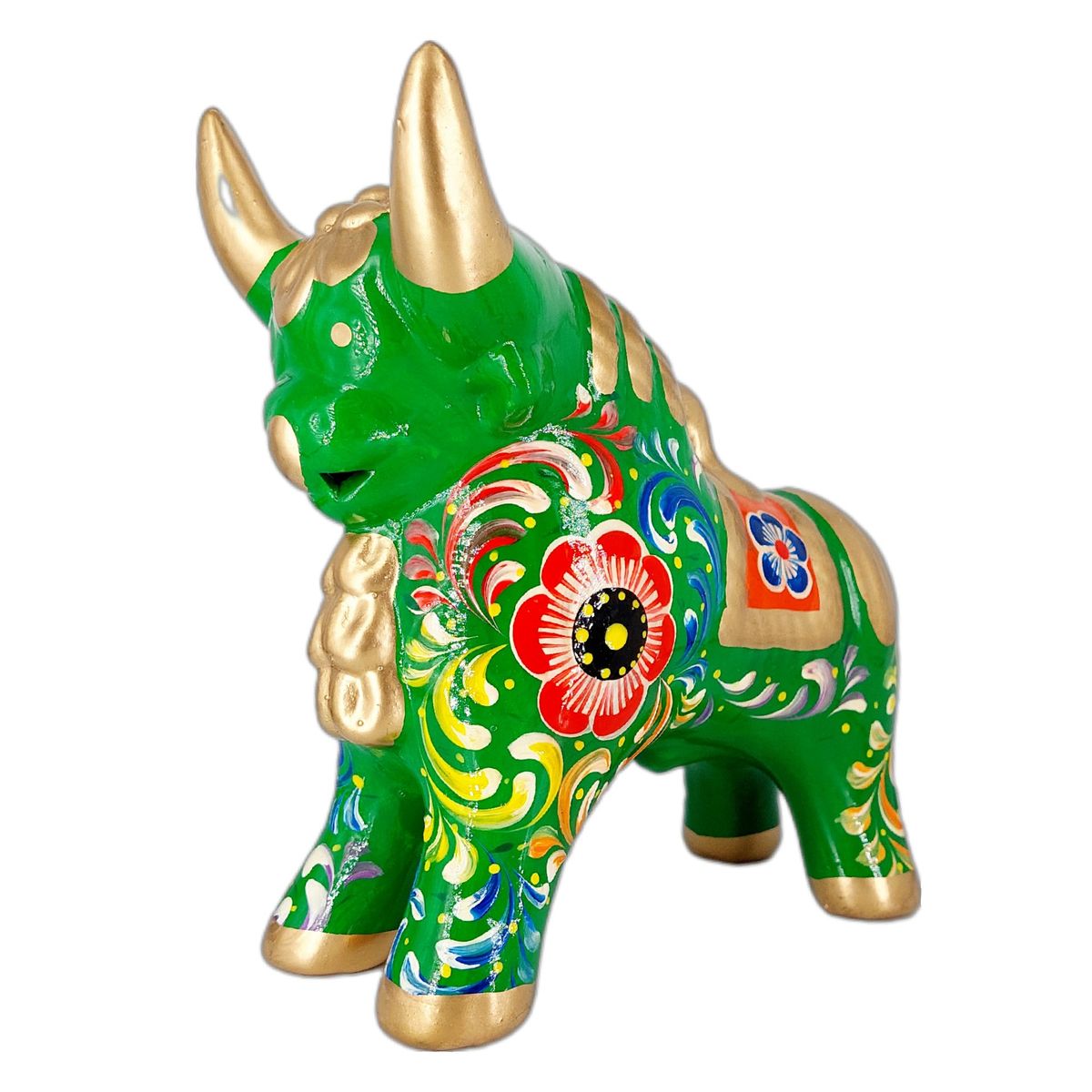 GENERICO - Torito de Pucara de 19 cm. Verde