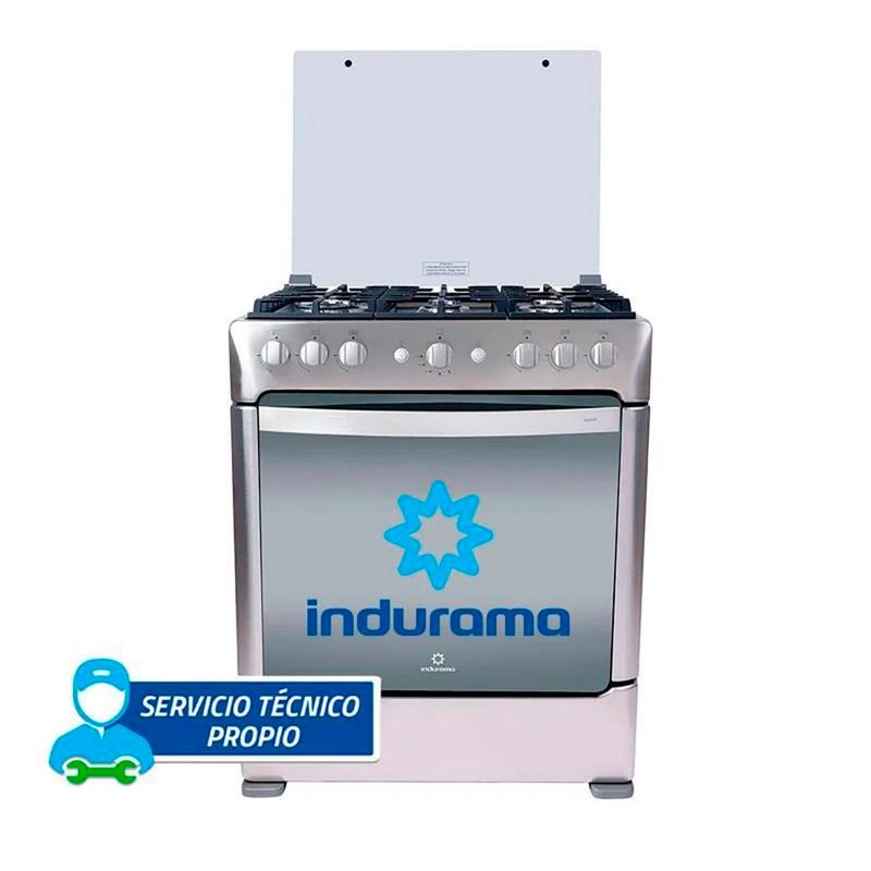 INDURAMA - COCINA INDURAMA PARMA ZAFIRO CROMA 6 QUEMADORES.