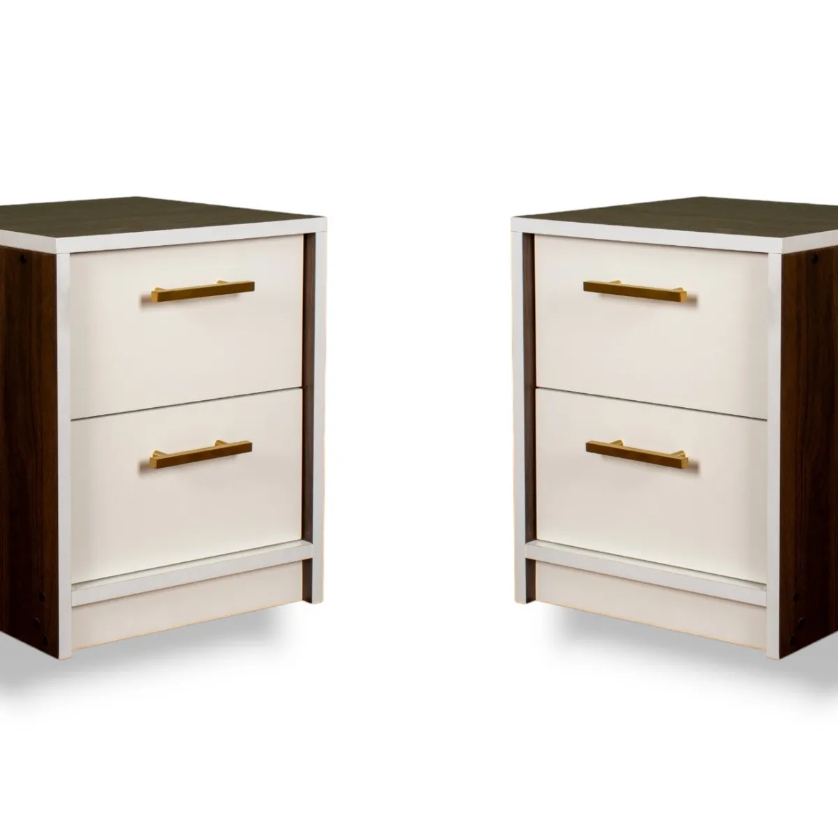 MUEBLES MACRUMO - Veladores 2 cajones Color Pignetto (Set x2)