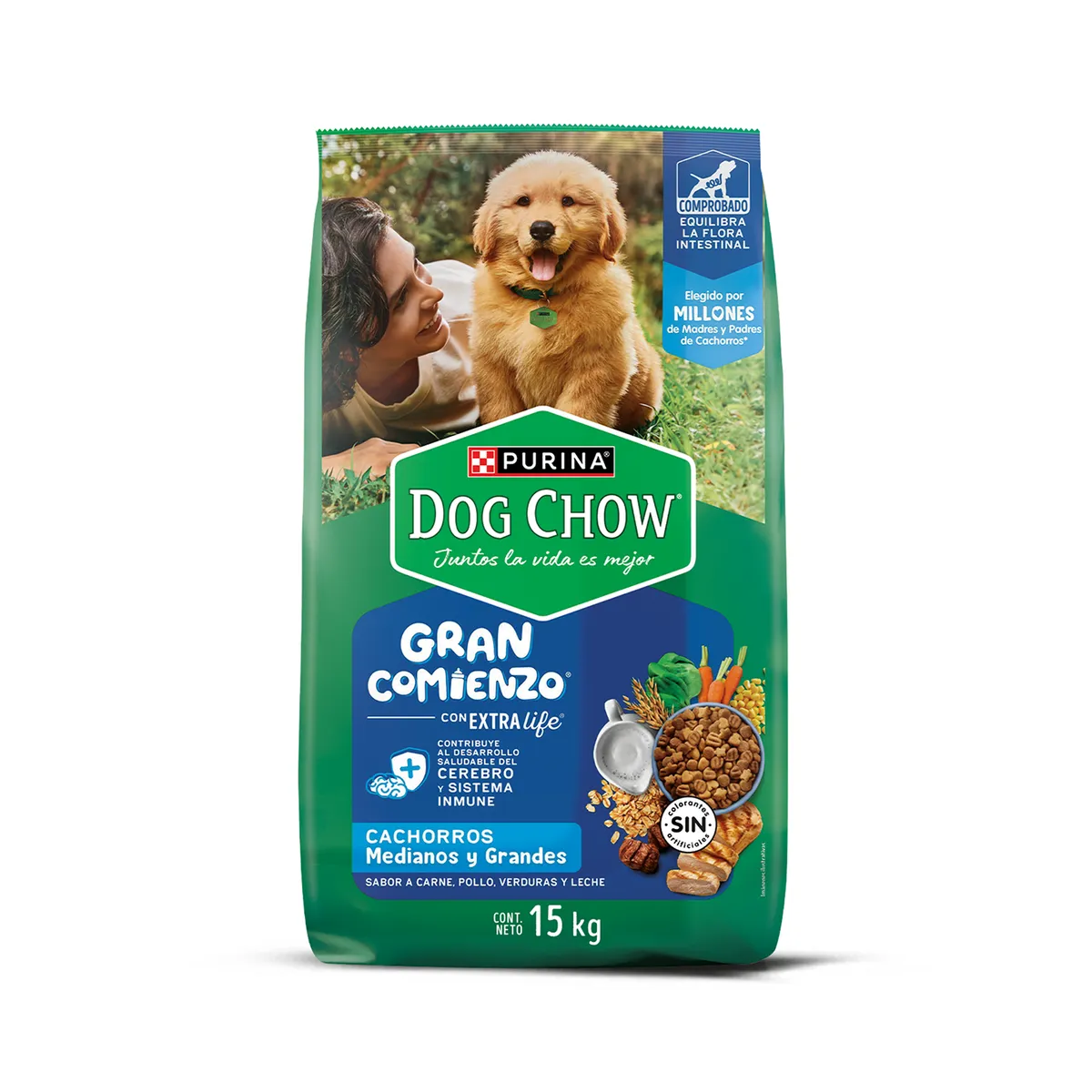 DOG CHOW - ALIMENTO PERRO DOG CHOW CACHORROS MEDIANOS Y GRANDES 15KG