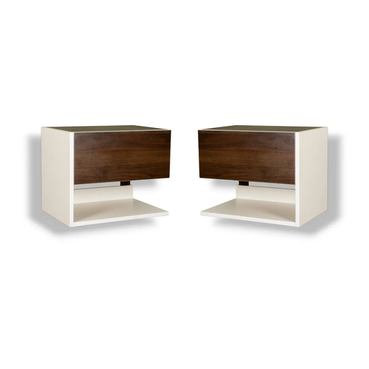 MUEBLES MACRUMO - Veladores flotante 1 cajón Color Pignetto (Set x2)