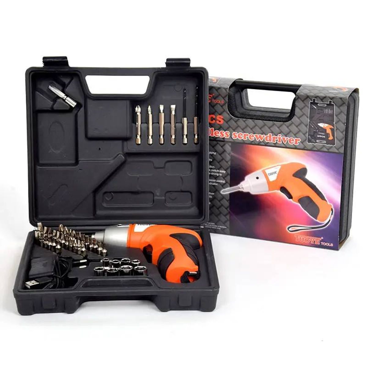 OEM - Set Desatorillador Atornillador de 45Piezas Recargable Estrella Plano