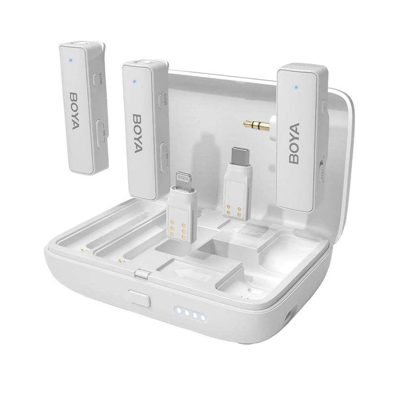 BOYA - Micrófono Boya Boyalink Profesional Multiconexión Universal Blanco