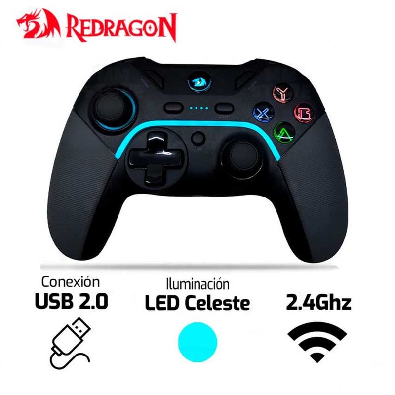 REDRAGON - Gamepad Redragon Harrow PRO G808PRO Usb - INALAMBRICO Pc - Play3