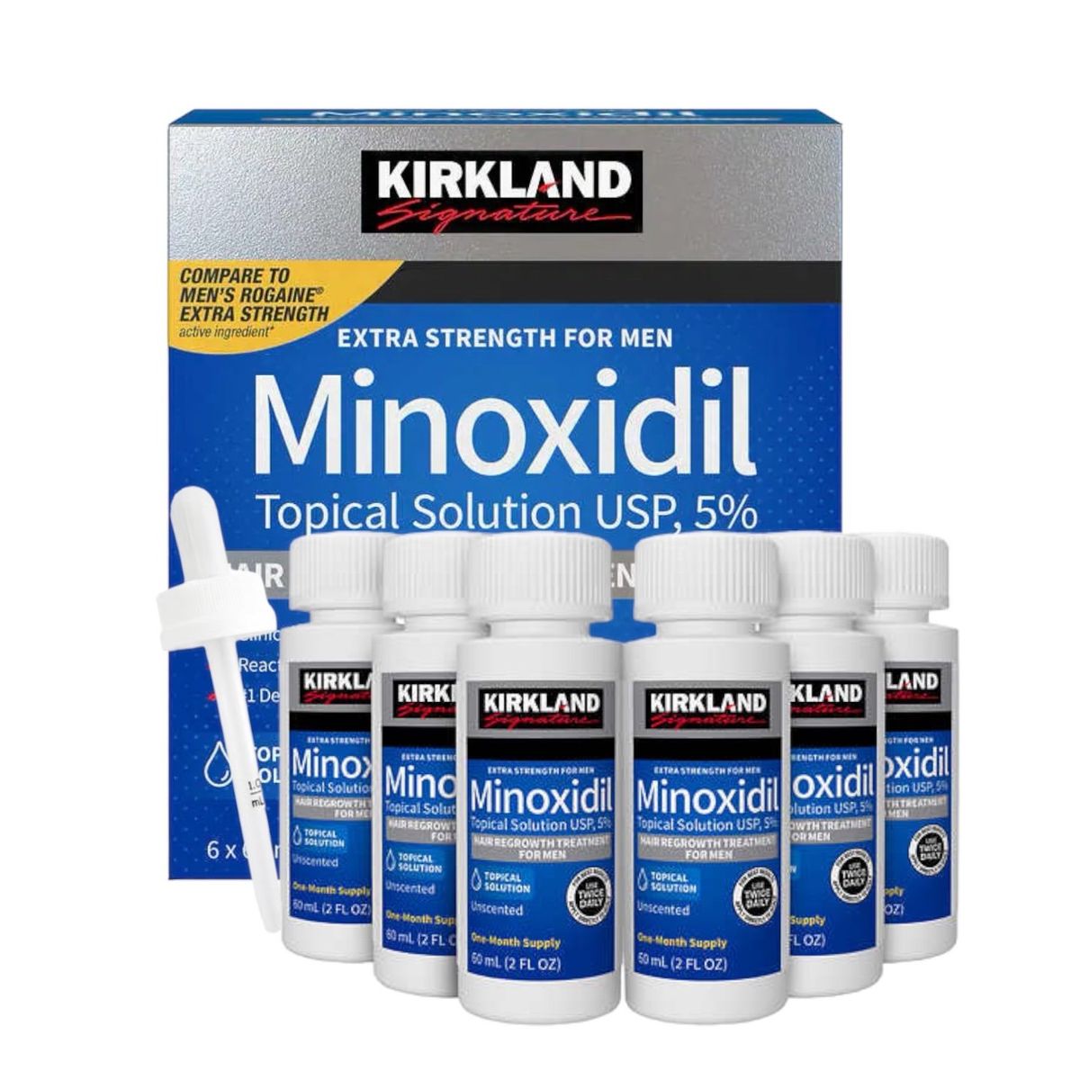 KIRKLAND - 1 Caja Minoxidil liquido kirklands Liquido - CAJA SELLADA
