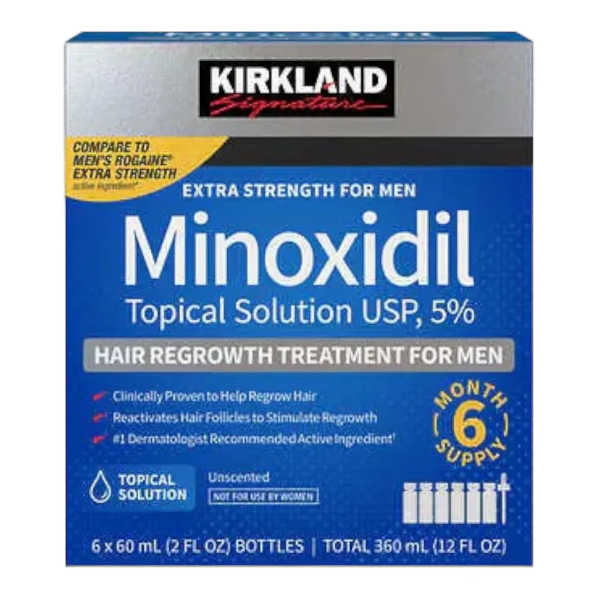KIRKLAND - 1 Caja Minoxidil liquido kirklands Liquido - CAJA SELLADA