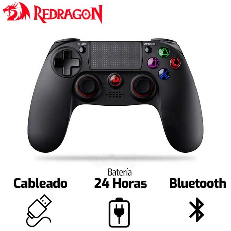 REDRAGON - Gamepad REDRAGON Juno G818 Usb-Bluetooth Play4 - Play3 - Pc Negro