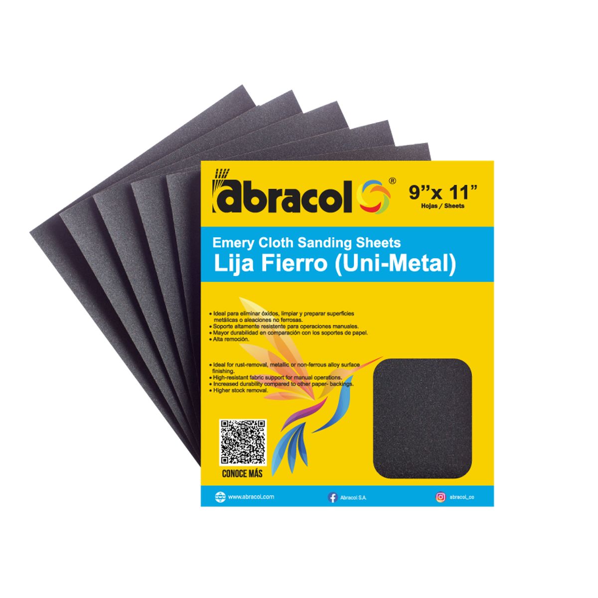 ABRACOL - LIJA FIERRO N° 150 POR 50 UND