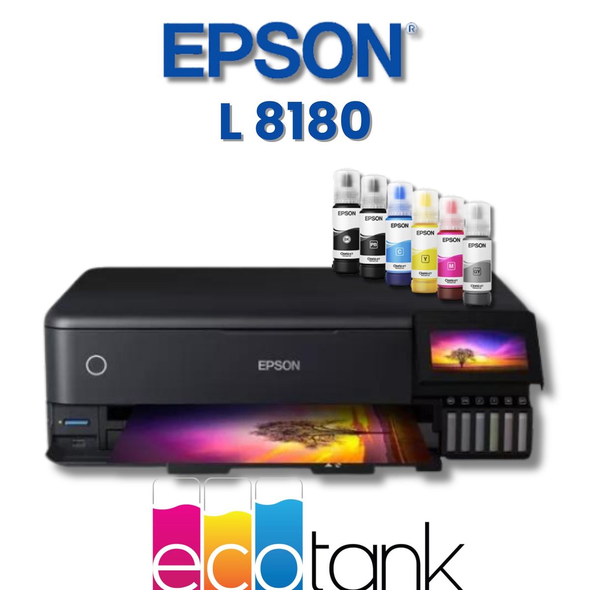 EPSON - IMPRESORA MULTIFUNCIONAL FOTOGRÁFICA EPSON ECOTANK L 8180
