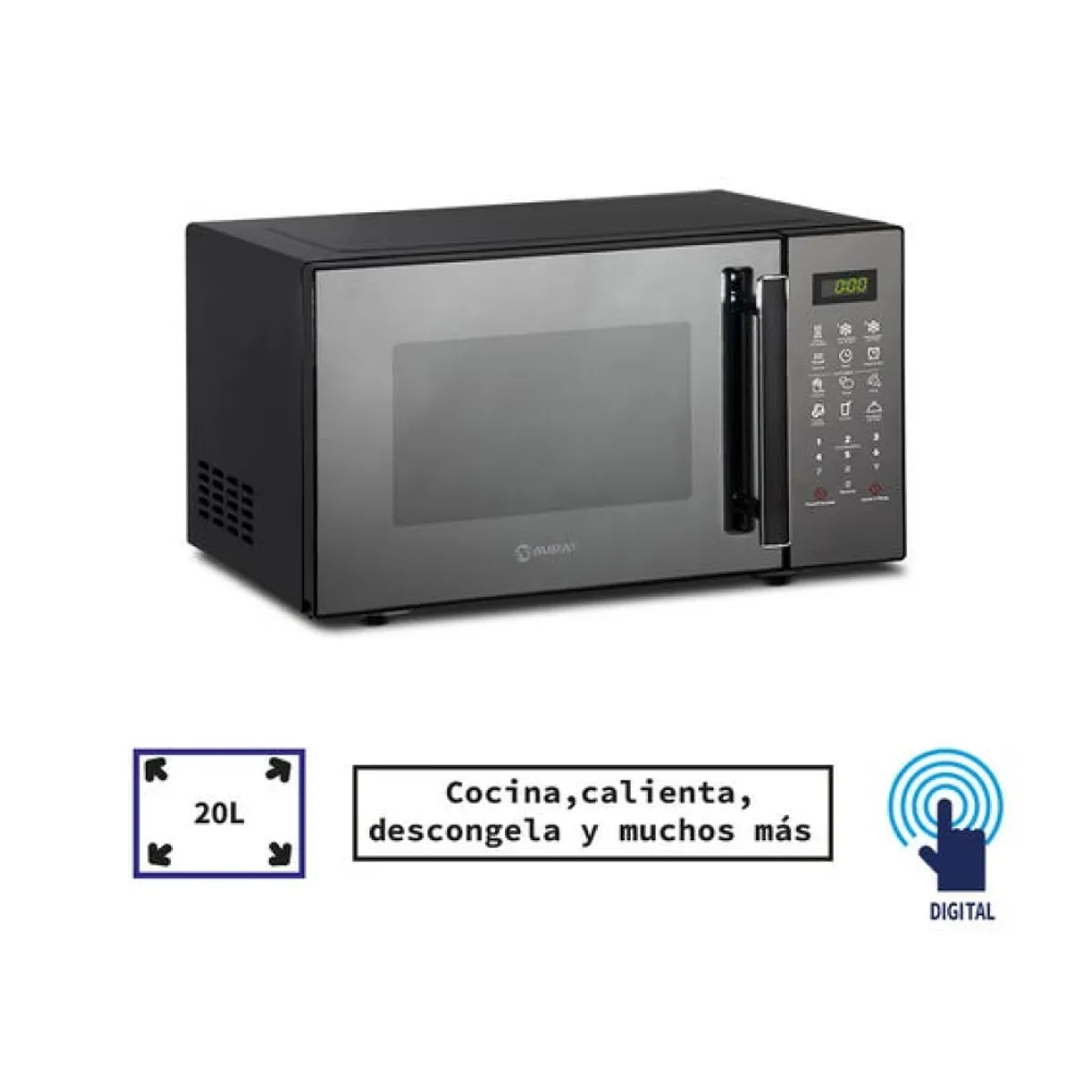 MIRAY - Horno Microondas Miray HMM-21N Digital de 20L.