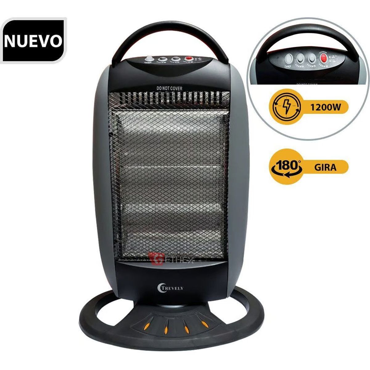TREVELY - Estufa Eléctrico Halógeno TCH-020 - Trevely