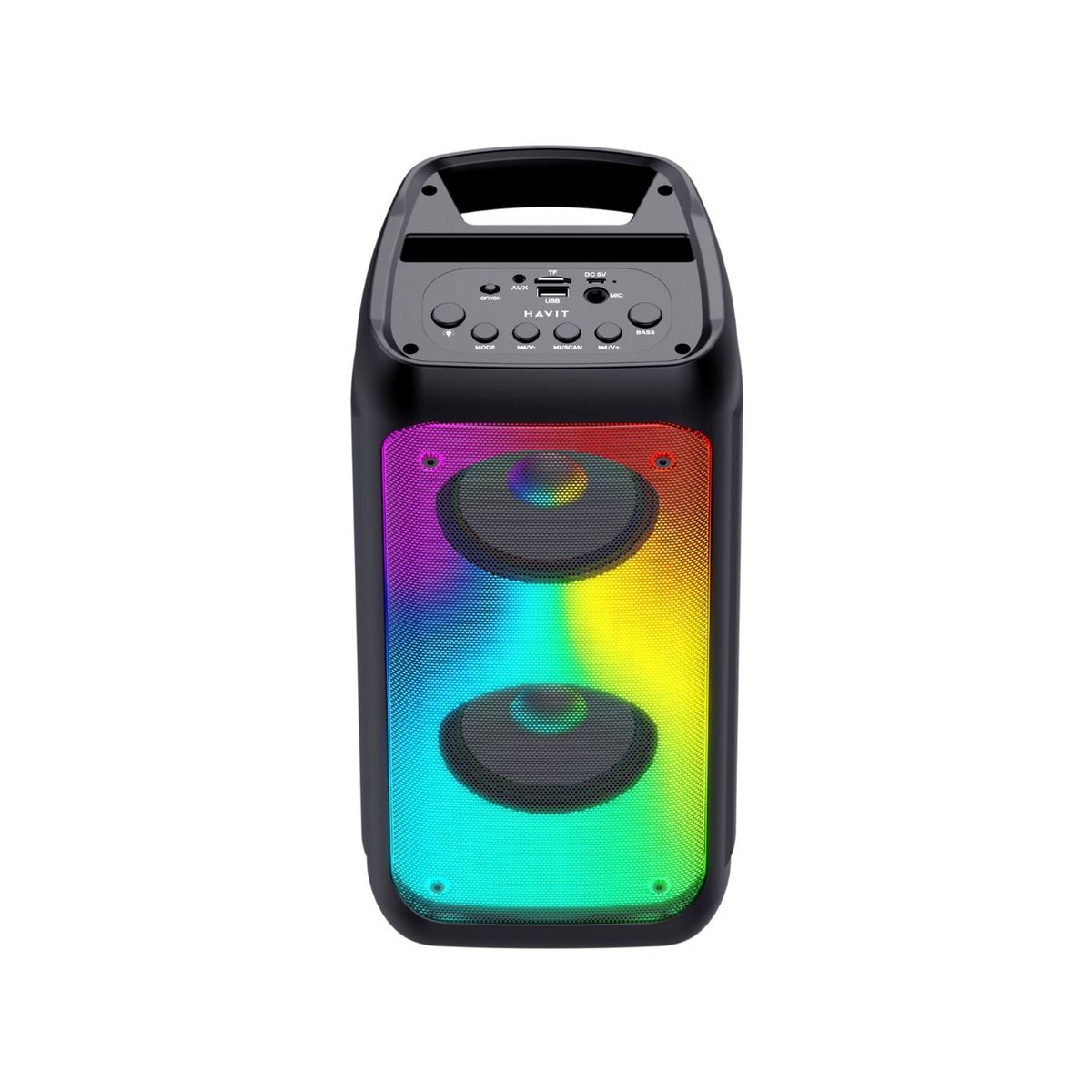 HAVIT - Parlante Portatil Bluetooth HAVIT SQ130BT Multifunción HD RGB negro