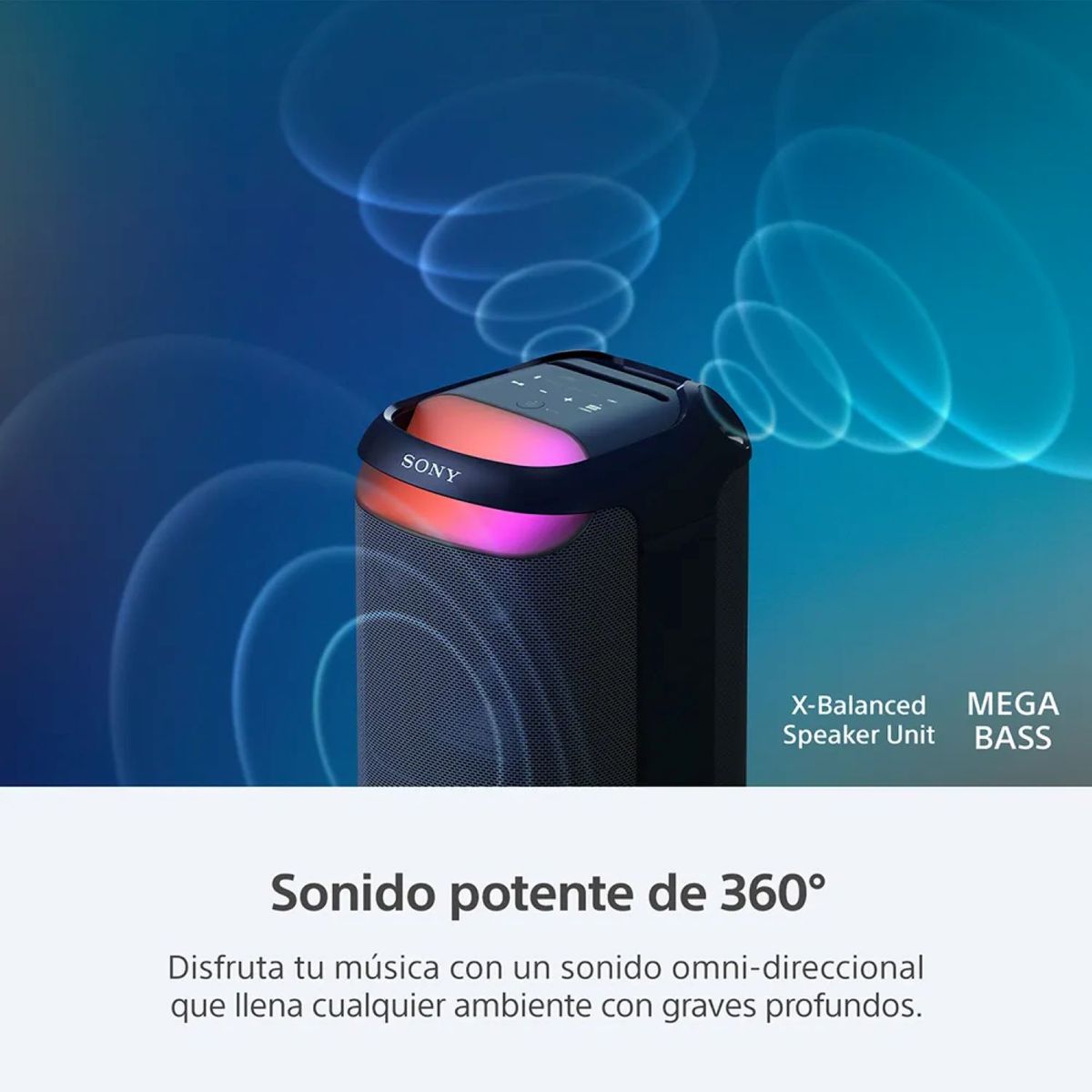 SONY - Equipo de Sonido Sony Bluetooth SRS-XV800 para fiestas Mega Bass