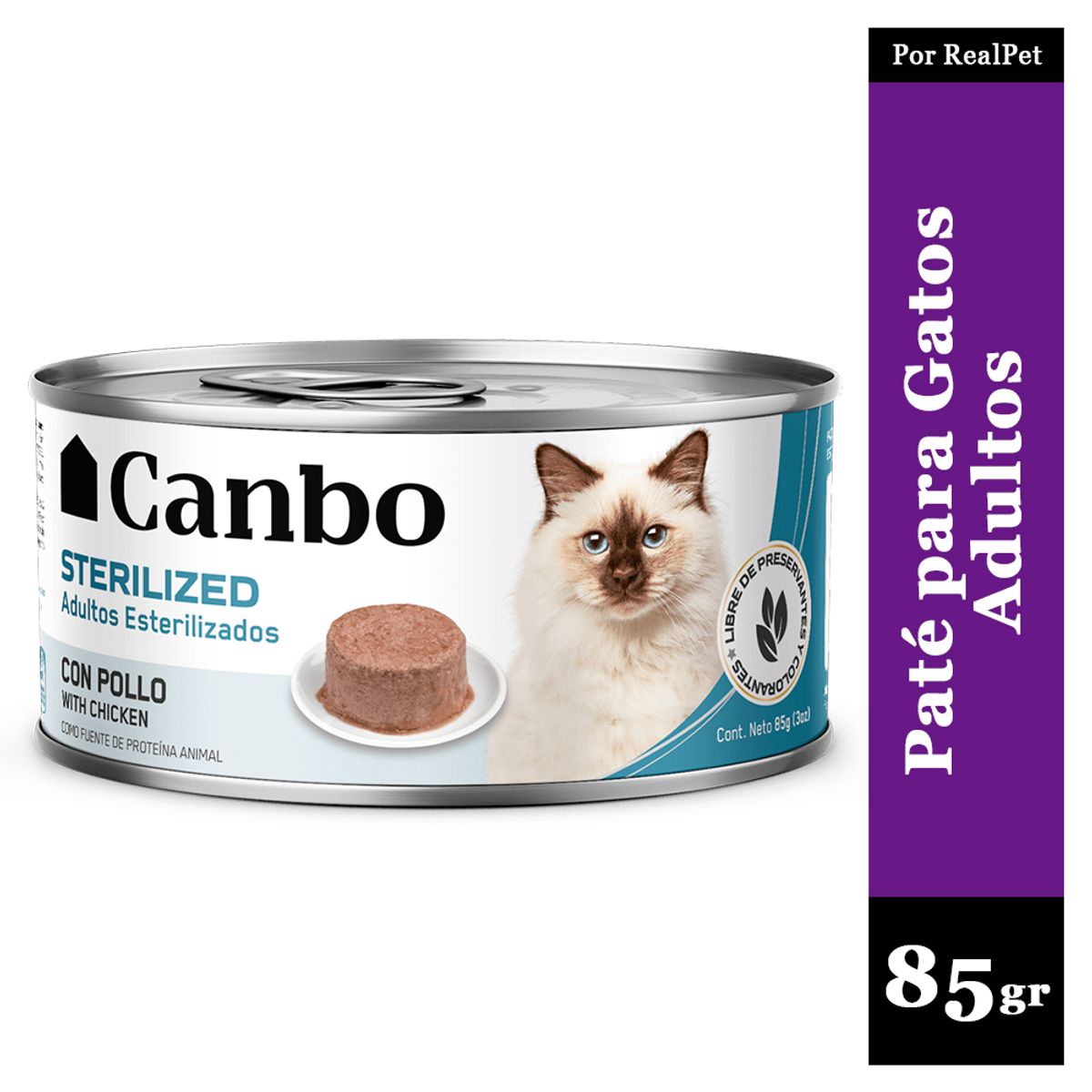 CANBO - Paté para Gato Adulto Esterilizado Canbo Pollo 85 gr