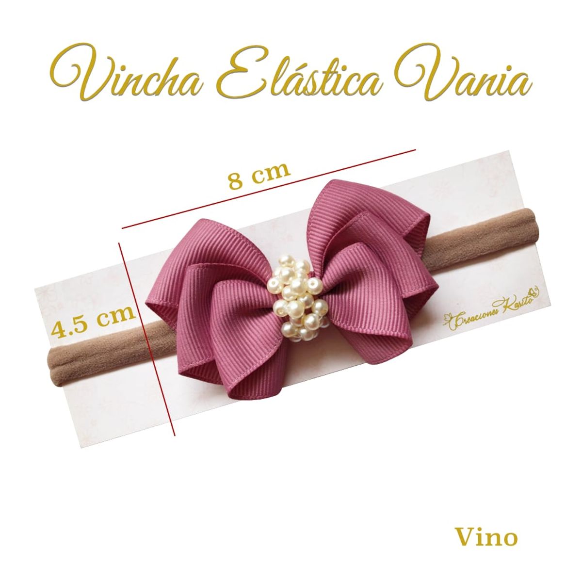 GENERICO - Vincha para bebé modelo Vania