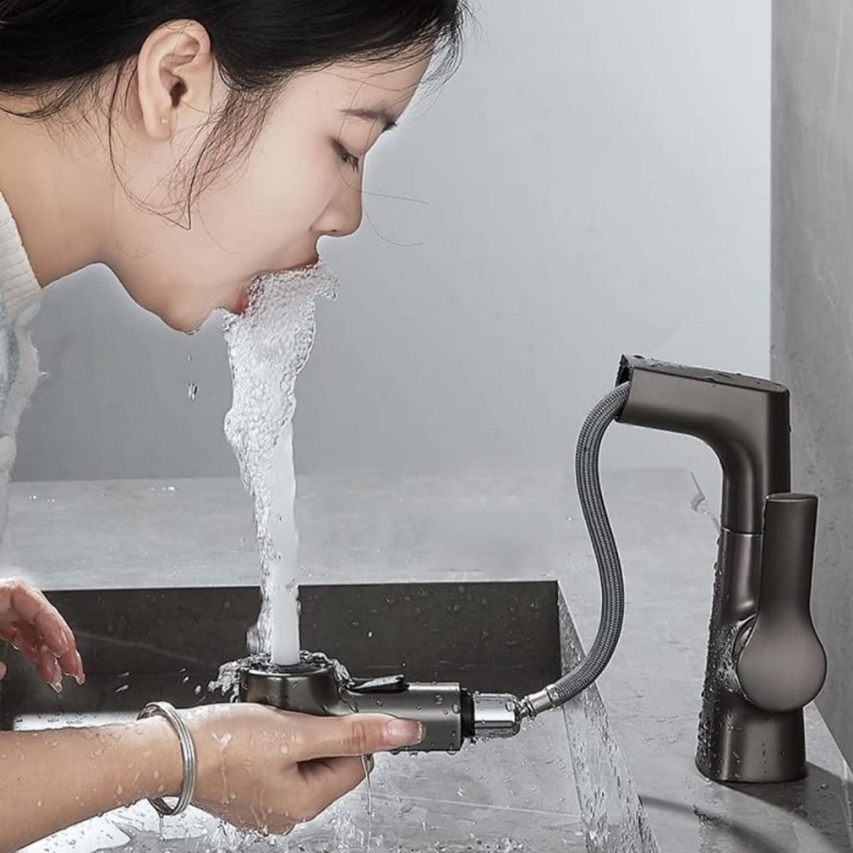 GENERICO - Grifo Mezcladora Monomando Plomo Cabezal Extraíble de Bronce macizo