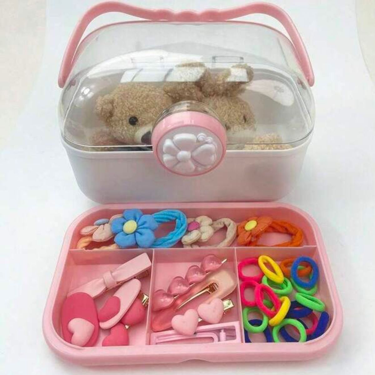 GENERICO - Caja Organizadora Mini Cosmetiquera Acrilico Kawai - Blanco