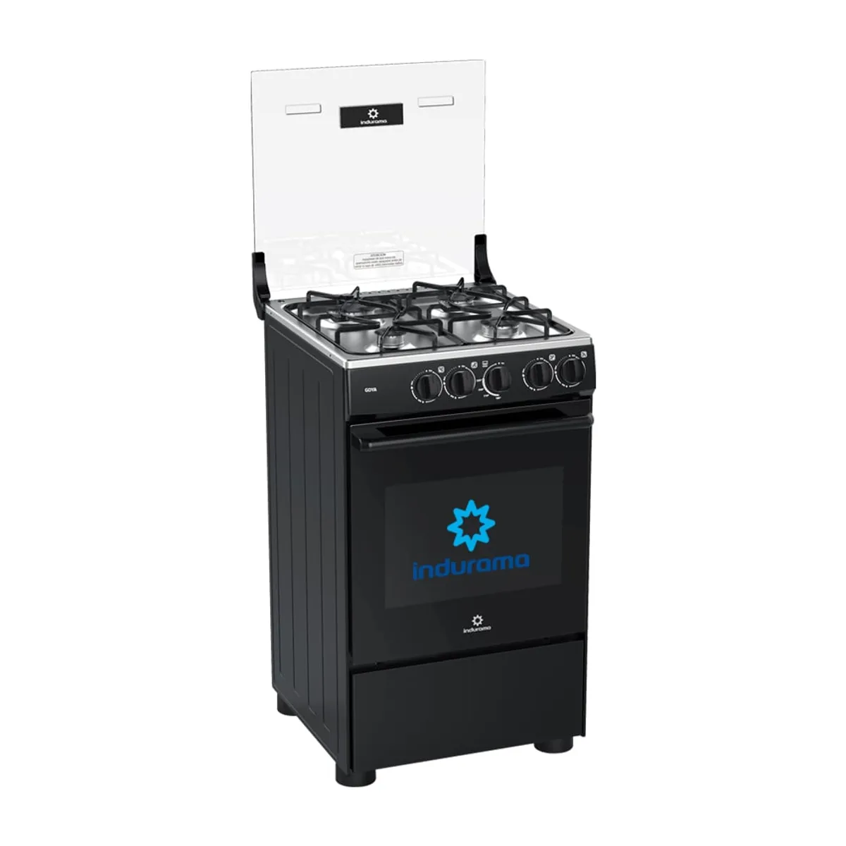 INDURAMA - COCINA INDURAMA GOYA 4 QUEMADORES NEGRO