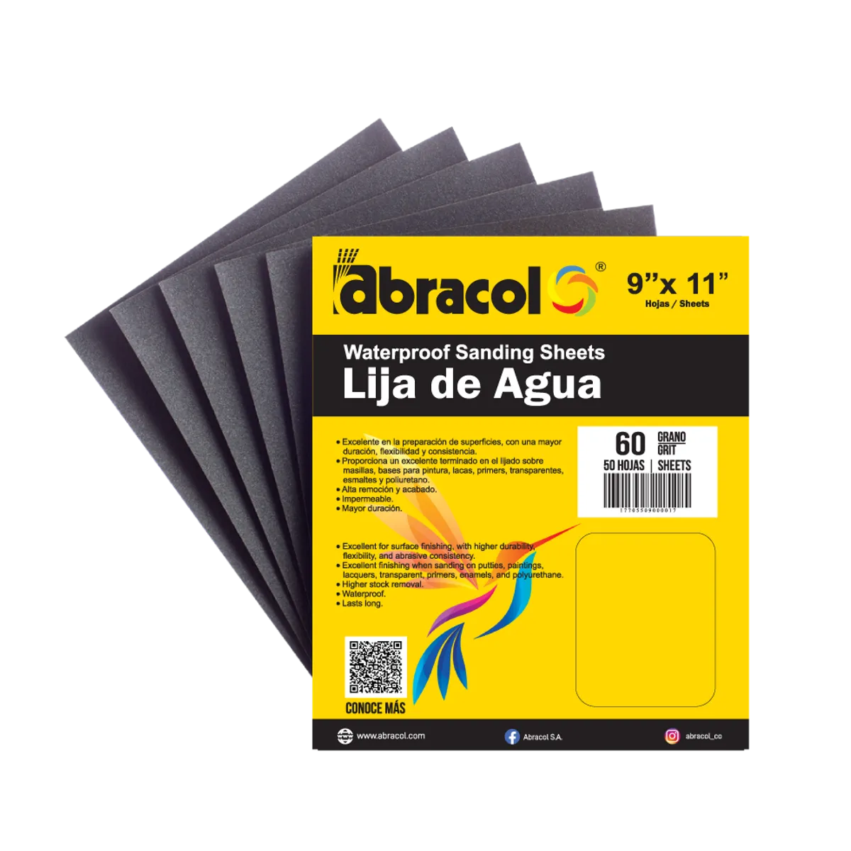 ABRACOL - LIJA DE AGUA ABRACOL N° 2000 POR 25 UND