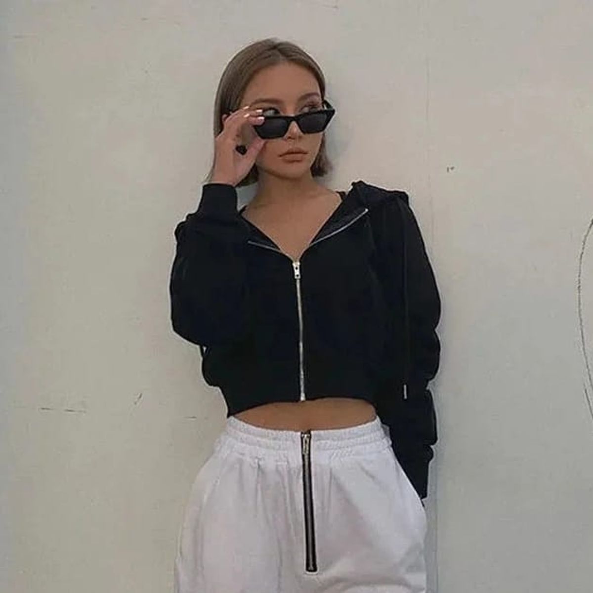 PEACE AND LOVE - Casaca Crop Mujer Peace And Love