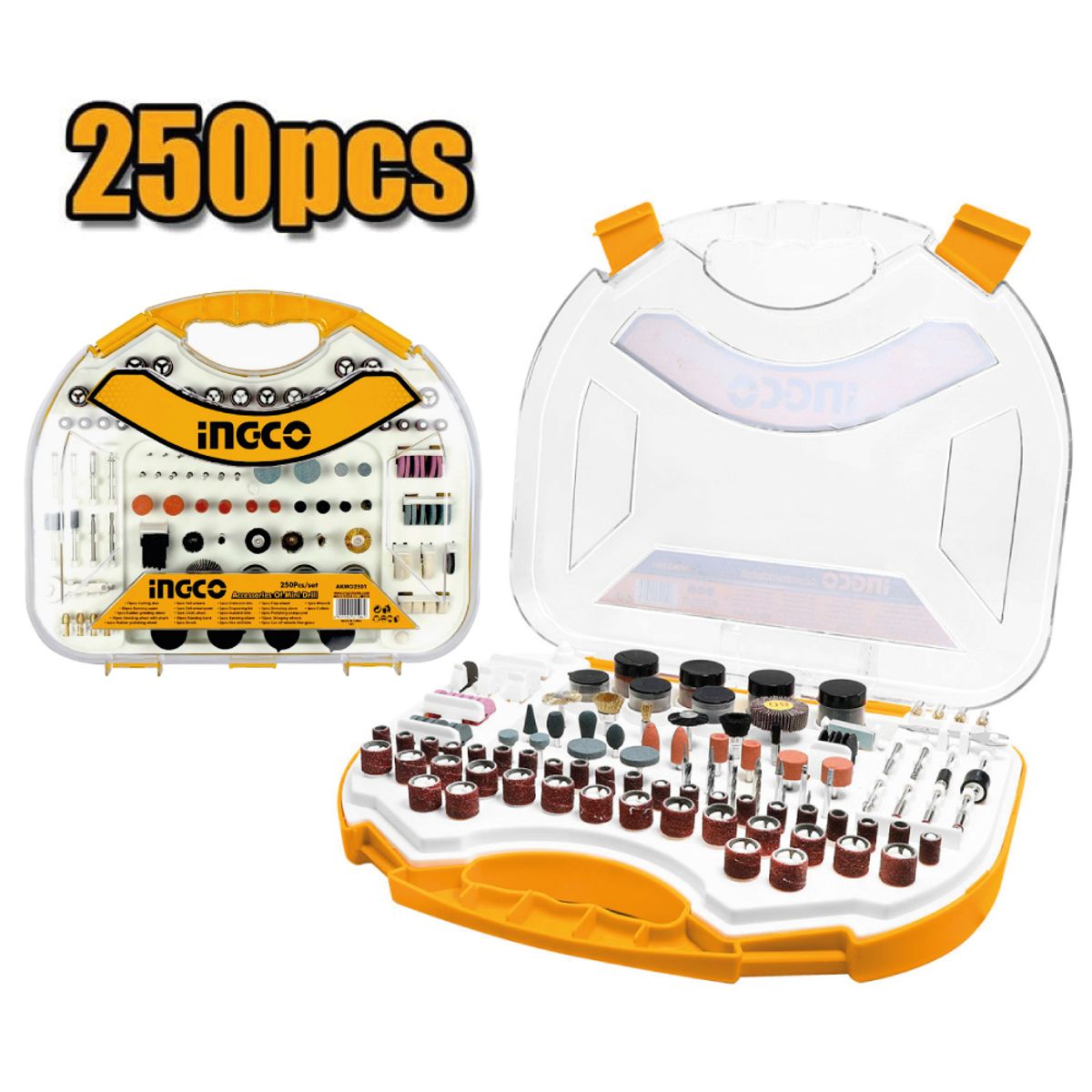 INGCO TOOLS - Kit 250 Accesorios Para Mini Rectificadora INGCO AKMG2501