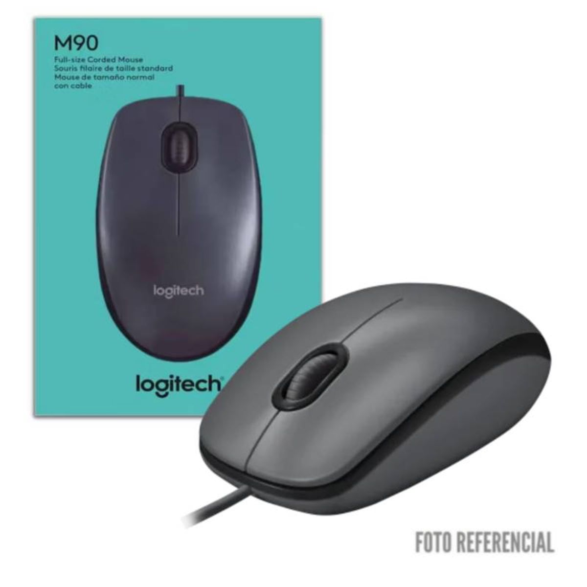 LOGITECH - Mouse alámbrico Logitech M90 USB