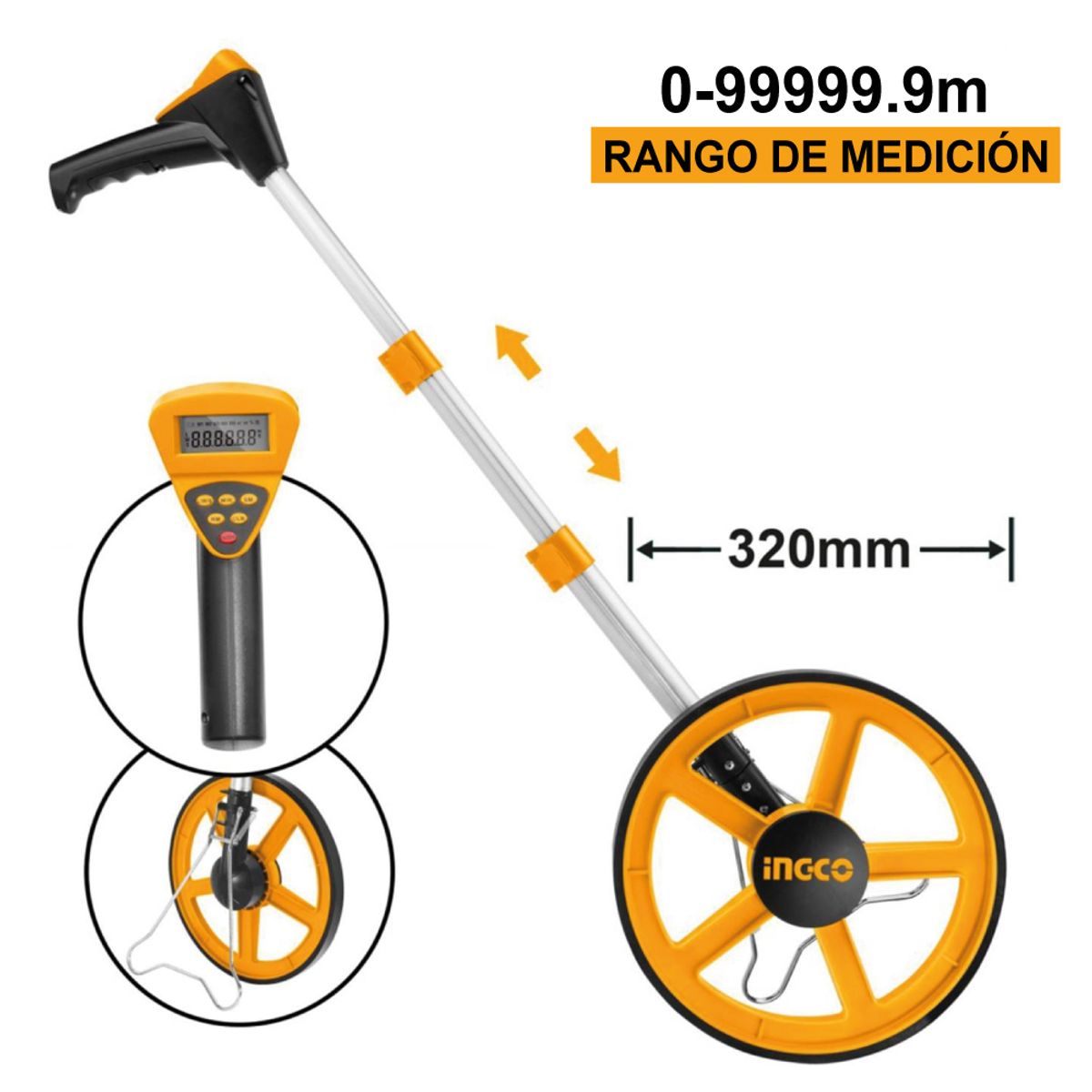INGCO TOOLS - Rueda Medición Digital Display Odómetro INGCO HDMW23