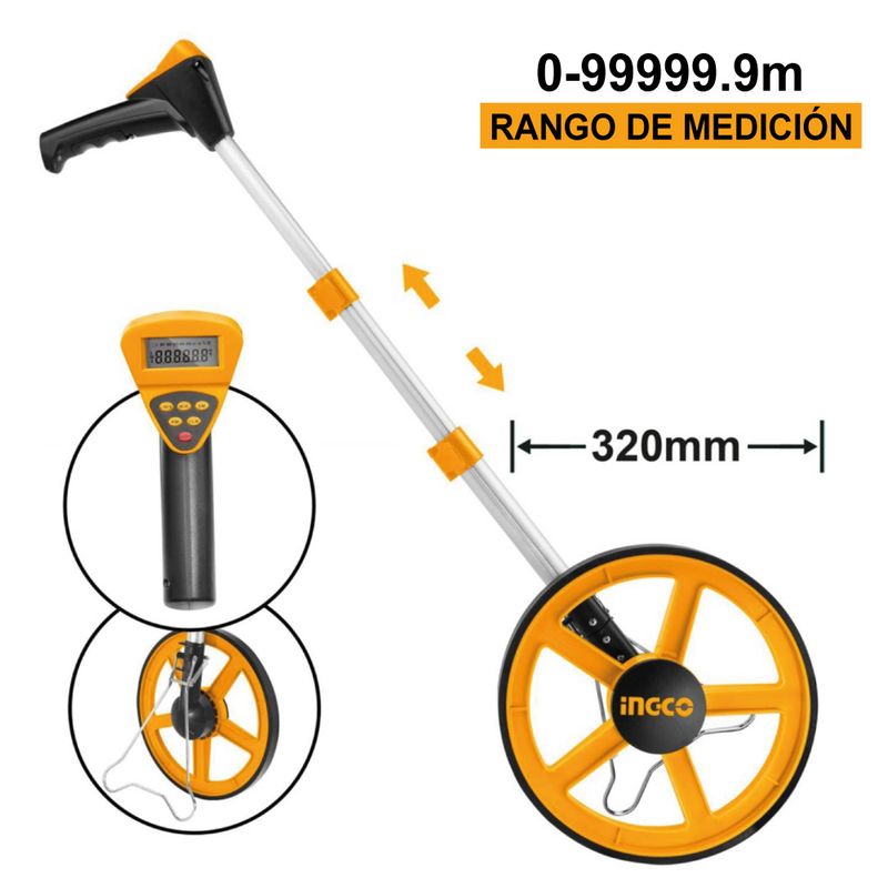 INGCO TOOLS - Rueda Medición Digital Display Odómetro INGCO HDMW23