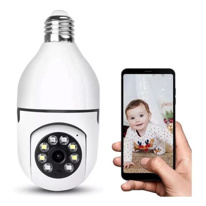 GENERICO - Foco Camara de Seguridad de 360° con Wifi Full HD