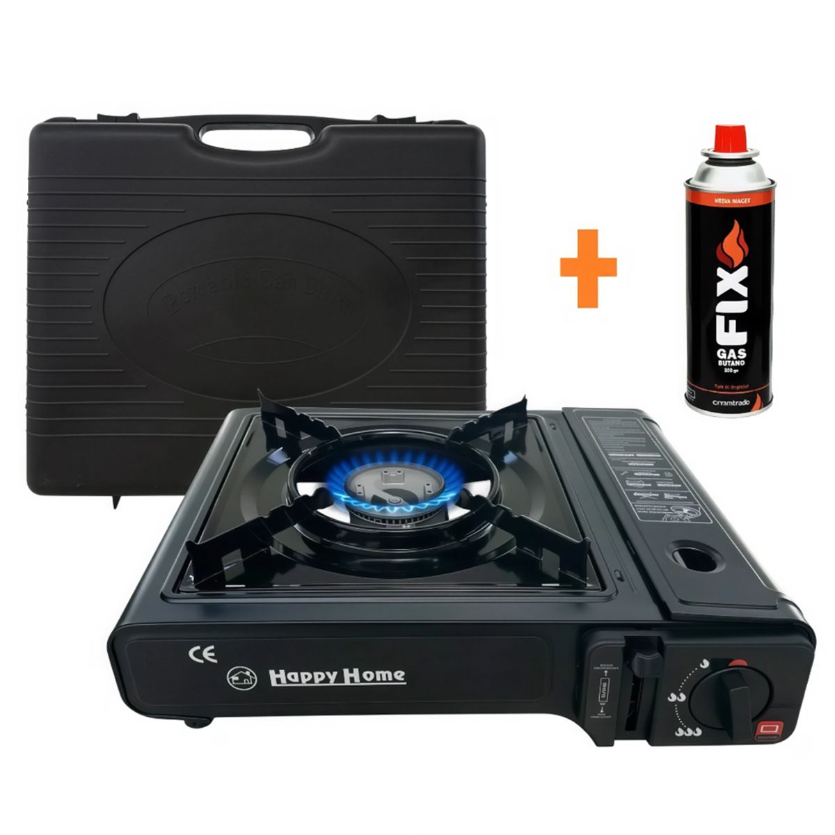 GENERICO - Cocina Portátil Para Camping Mas Estuche y Gas Butano