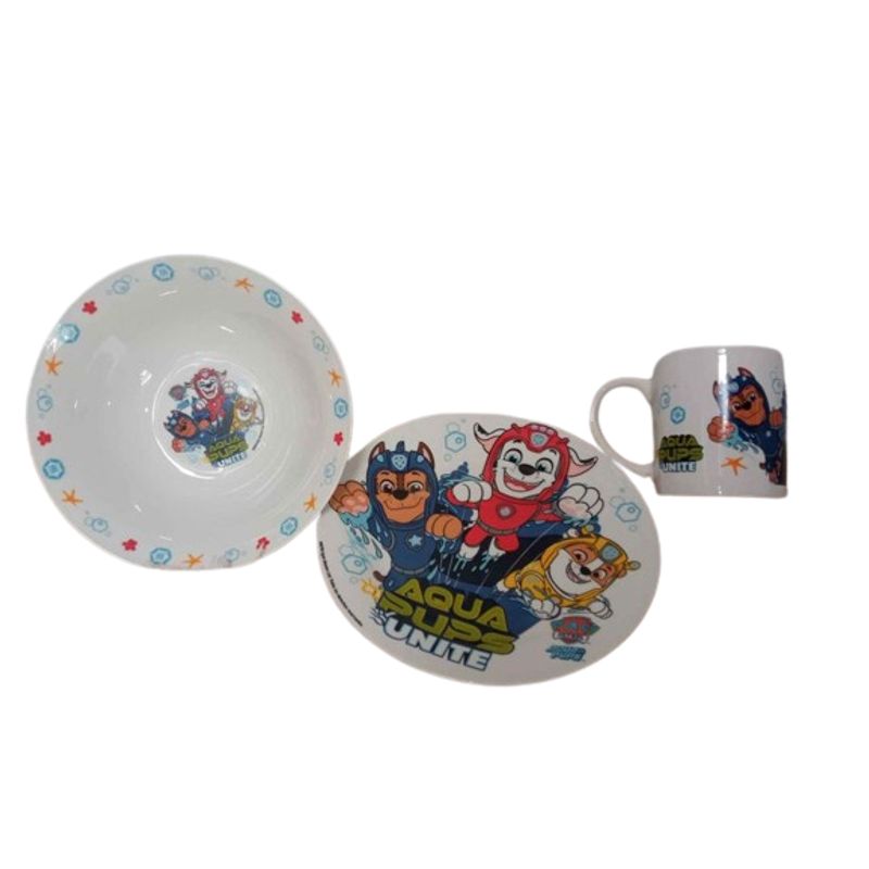 SCOOL - Set de vajilla de Cerámica de 3 piezas SCOOL