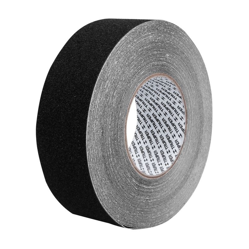 TRUPER - Cinta 18 mt Antiderrapante Antideslizante Negro 50mm c/abrasivo