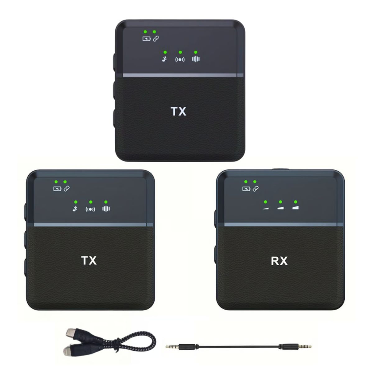 GENERICO - Micrófono Inalámbrico Lavalier Dual 2 en 1 Lightning Iphone 2.4G SX9