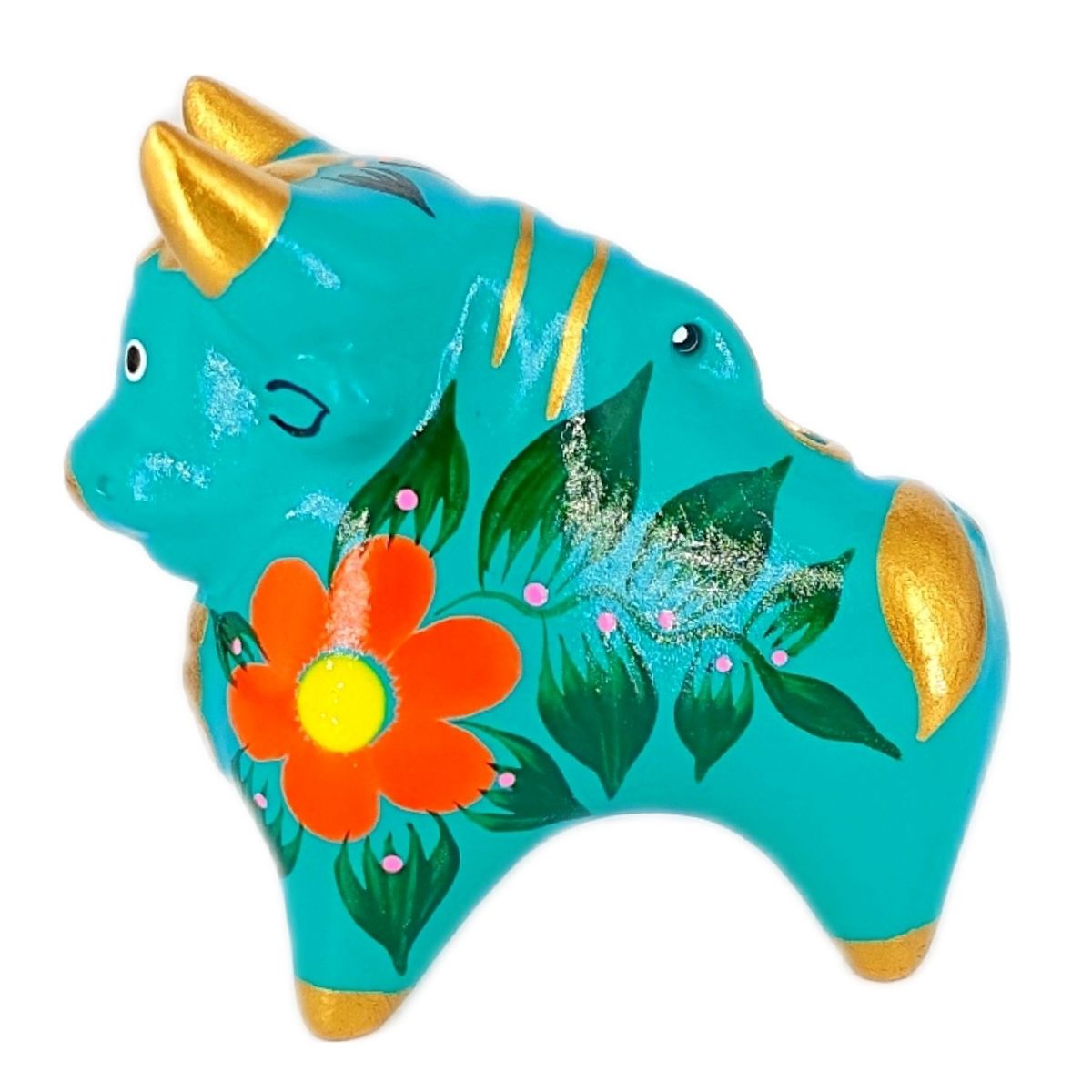 GENERICO - Toritos de Pucara pequeños turquesa Artesanía Peruana