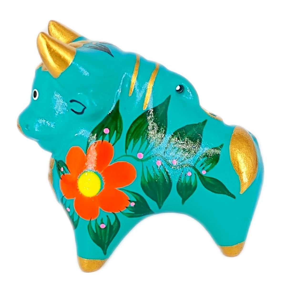 GENERICO - Toritos de Pucara pequeños turquesa Artesanía Peruana