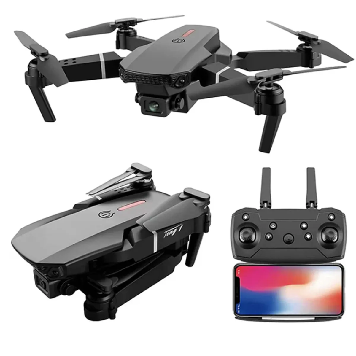 GENERICO - Dron Profesional Portátil E88 HD