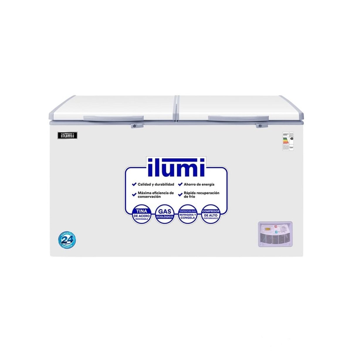 ILUMI - Congeladora Ilumi TFI-4402WH 2 Tapas 440 L - Blanco