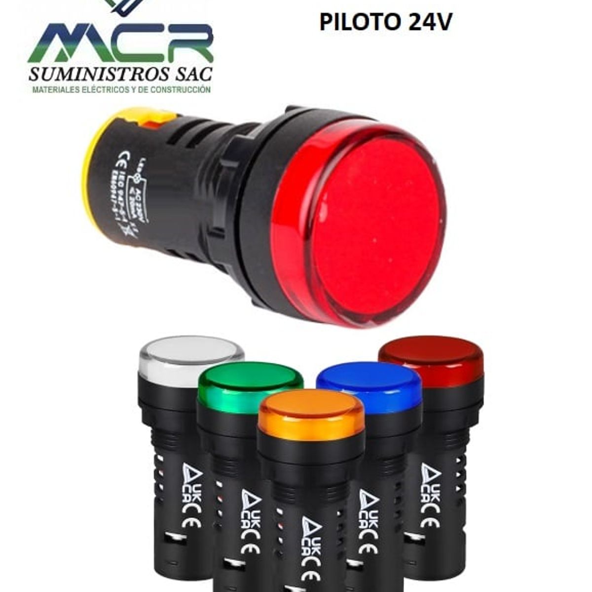 GENERICO - PILOTO SEÑALIZACION PLASTICO LED 24V AC/DC ROJO