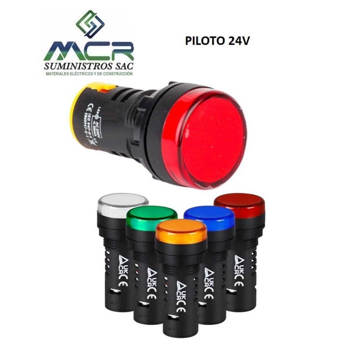 GENERICO - PILOTO SEÑALIZACION PLASTICO LED 24V AC/DC ROJO