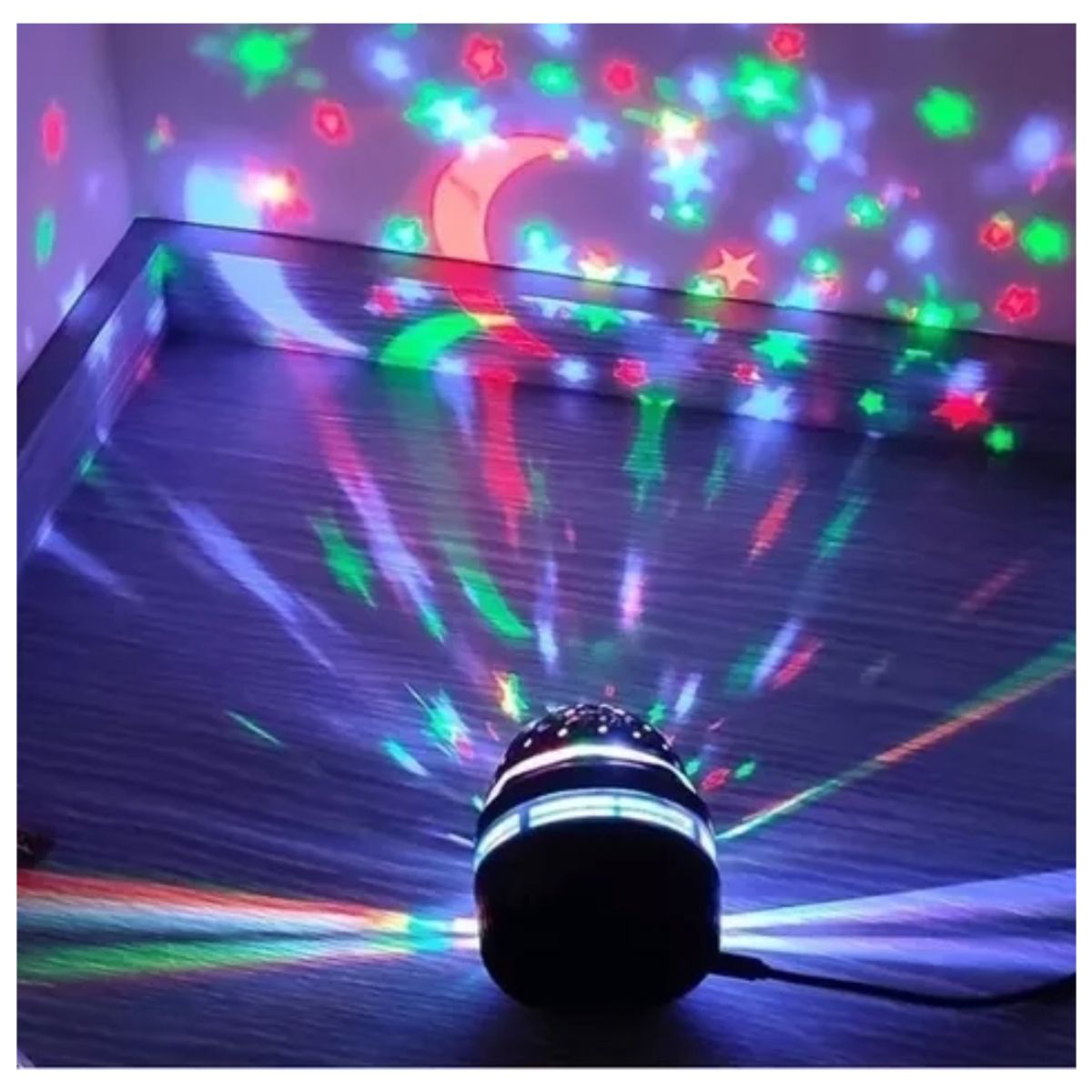 GENERICO - Lámpara Mini LED Giratoria 360° Iluminación de Fiesta Star Lamp