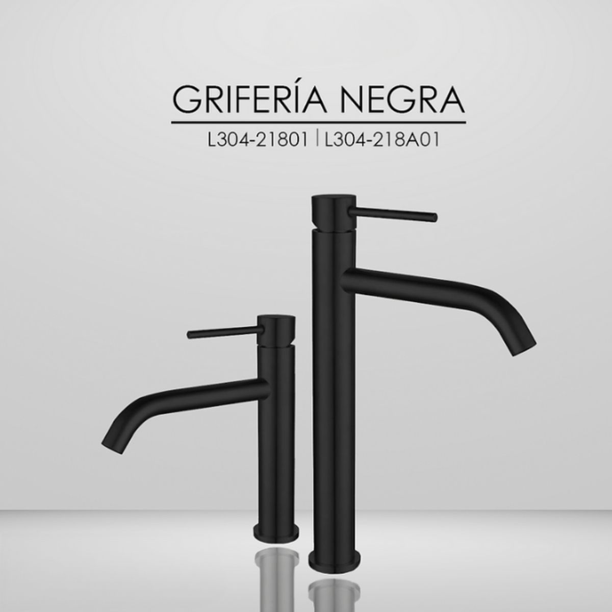 GENERICO - Llave para Baño Negro Acero Inoxidable