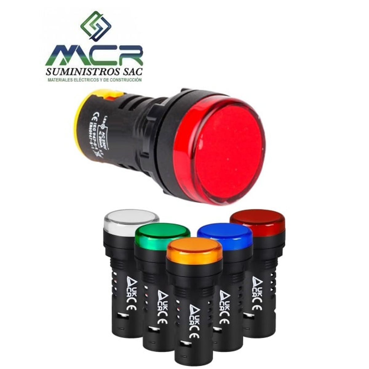 GENERICO - PILOTO SEÑALIZACION PLASTICO LED 220V ACDC ROJO