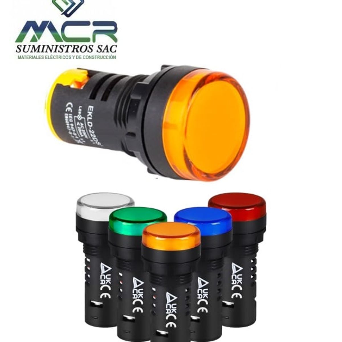 GENERICO - PILOTO SEÑALIZACION PLASTICO LED 220V AC AMARILLO