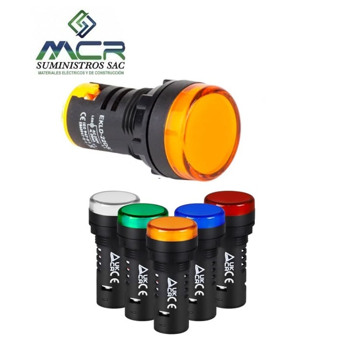 GENERICO - PILOTO SEÑALIZACION PLASTICO LED 24V AC-DC AMARILLO