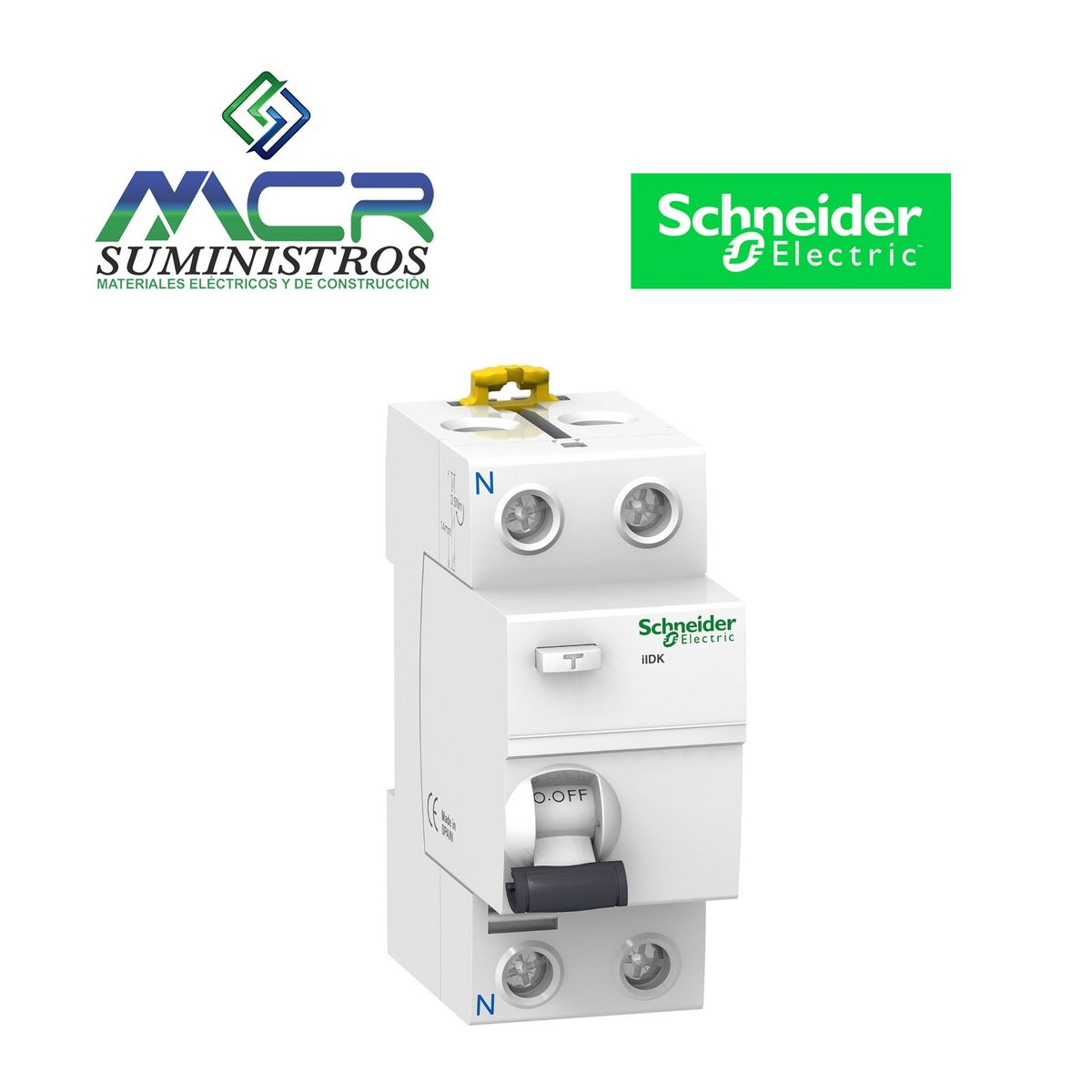 SCHNEIDER ELECTRIC - INTERRUPTOR MONOFASICO DIFERENCIAL 25A 30ma iIDK Schneider