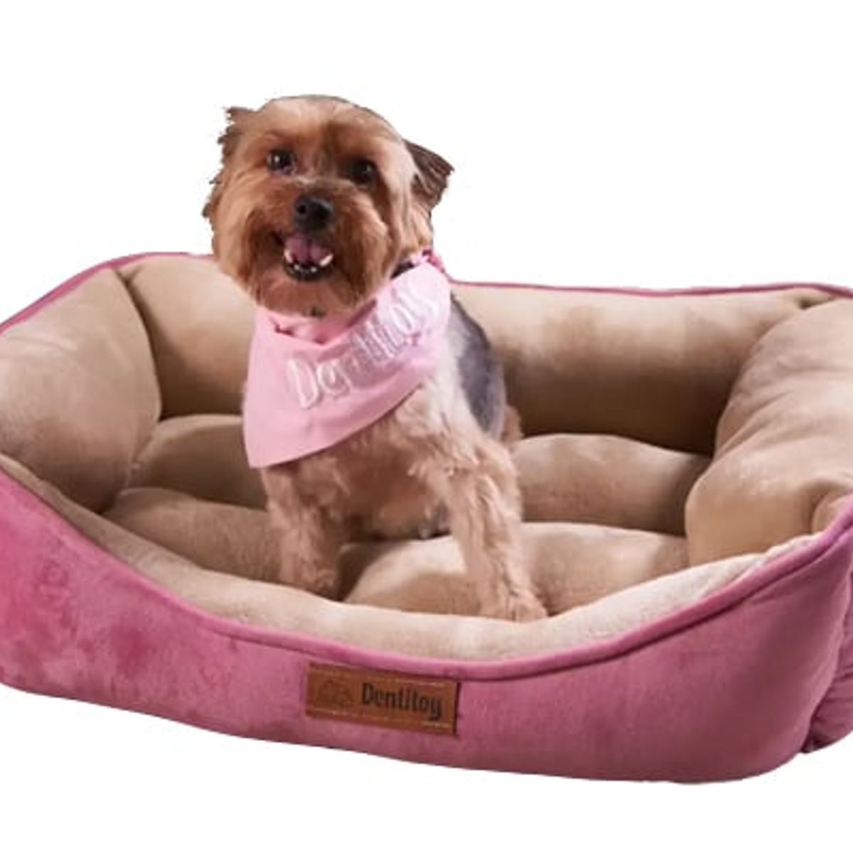 GENERICO - CAMA PARA PERRO PUFF EXTRA GRANDE COLOR ROSADO