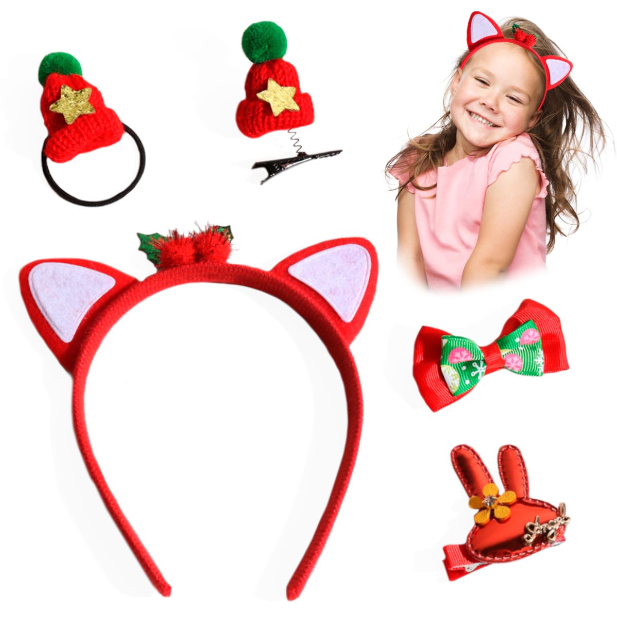 KELLER - Set de Ganchos Accesorios de Cabello para Niñas Vincha