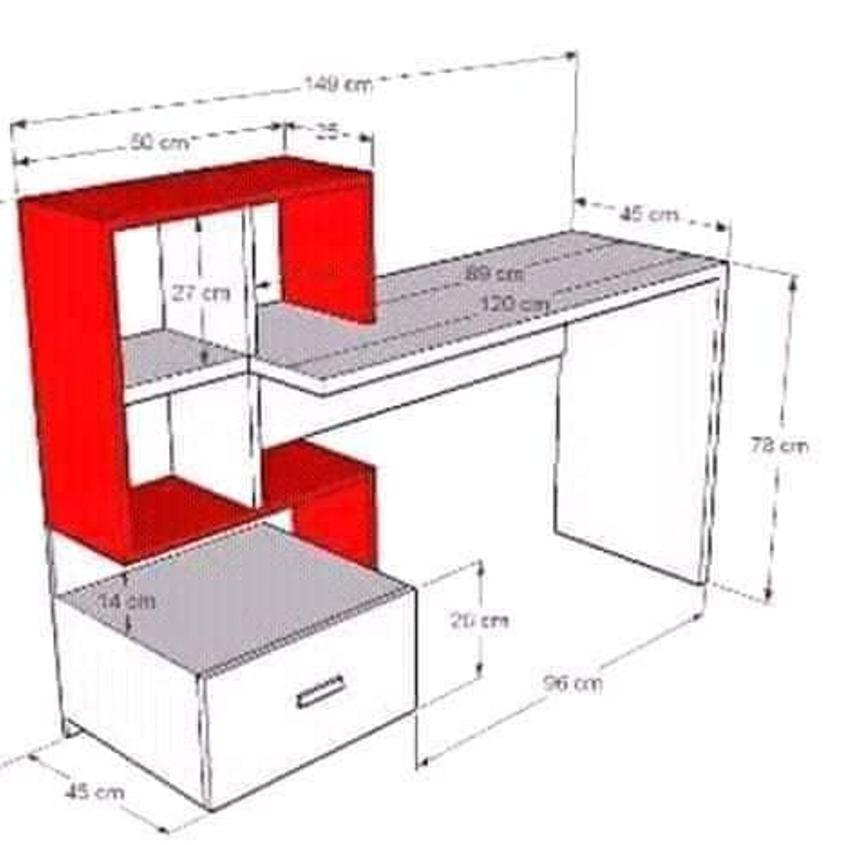 NACION MUEBLES - Escritorio Moderno Danae