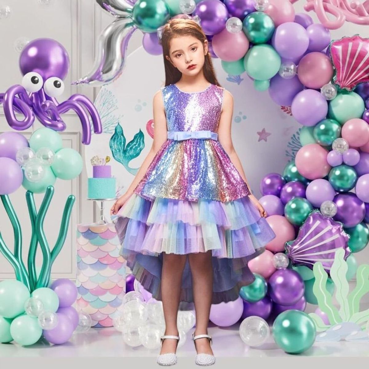 GENERICO - Vestido de Niña Tematica de Sirena