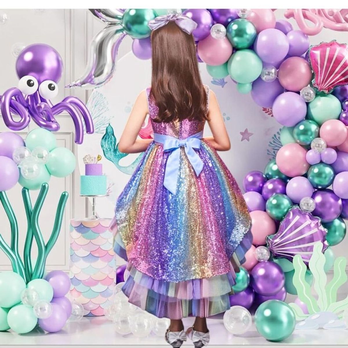 GENERICO - Vestido de Niña Tematica de Sirena